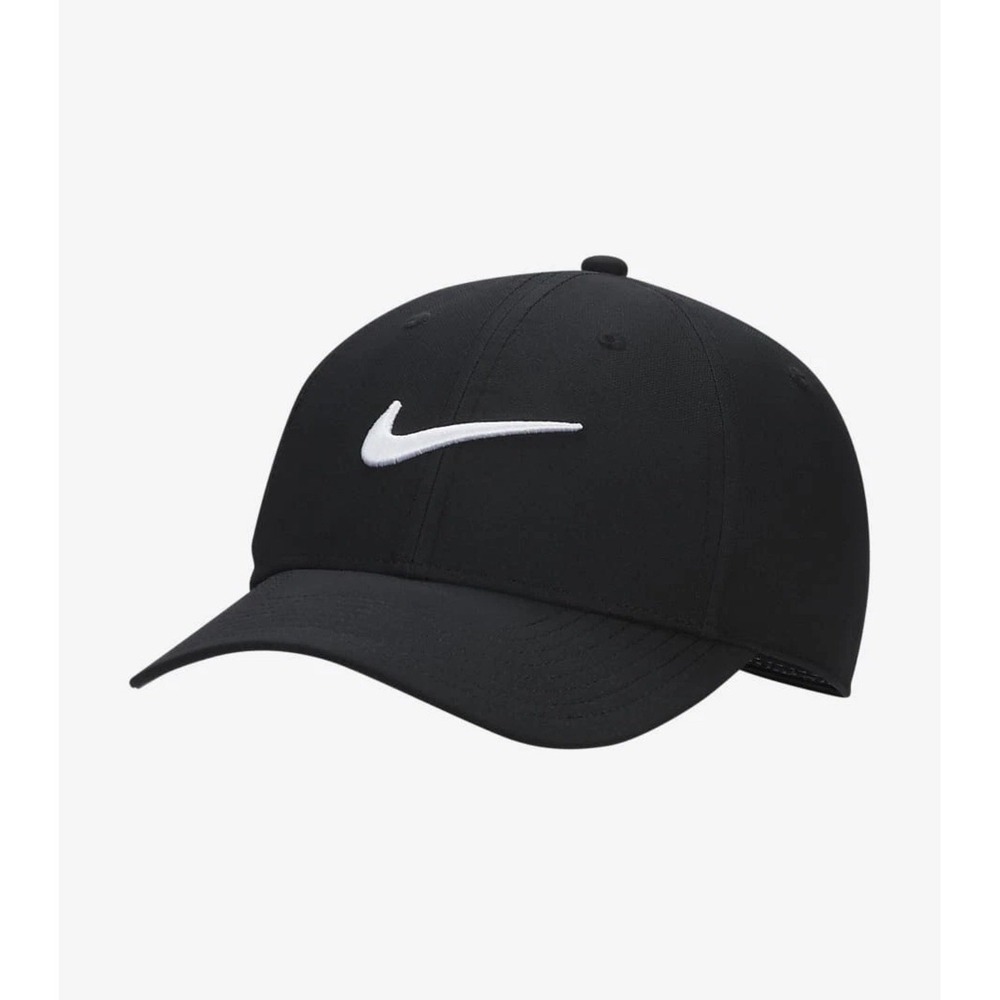 Nike Hat Cap Snap Back Mens L/XL Black Dri-FIT Club Cap Swoosh Embroidered
